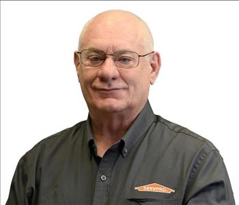 Servpro employee on white background 