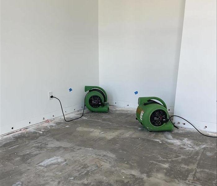 SERVPRO equipment drying moisture exposed areas to prevent mold